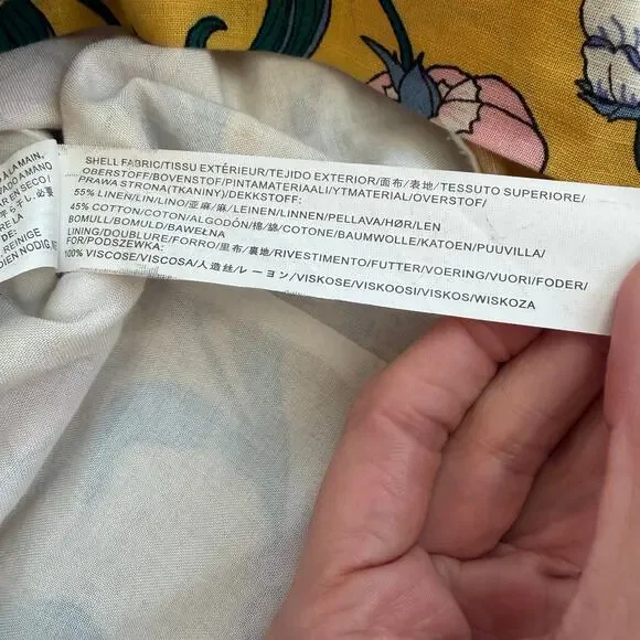 Moon River Women’s Yellow Floral Dress Size XS Short Sleeve Casual Spring - Picture 4 of 9